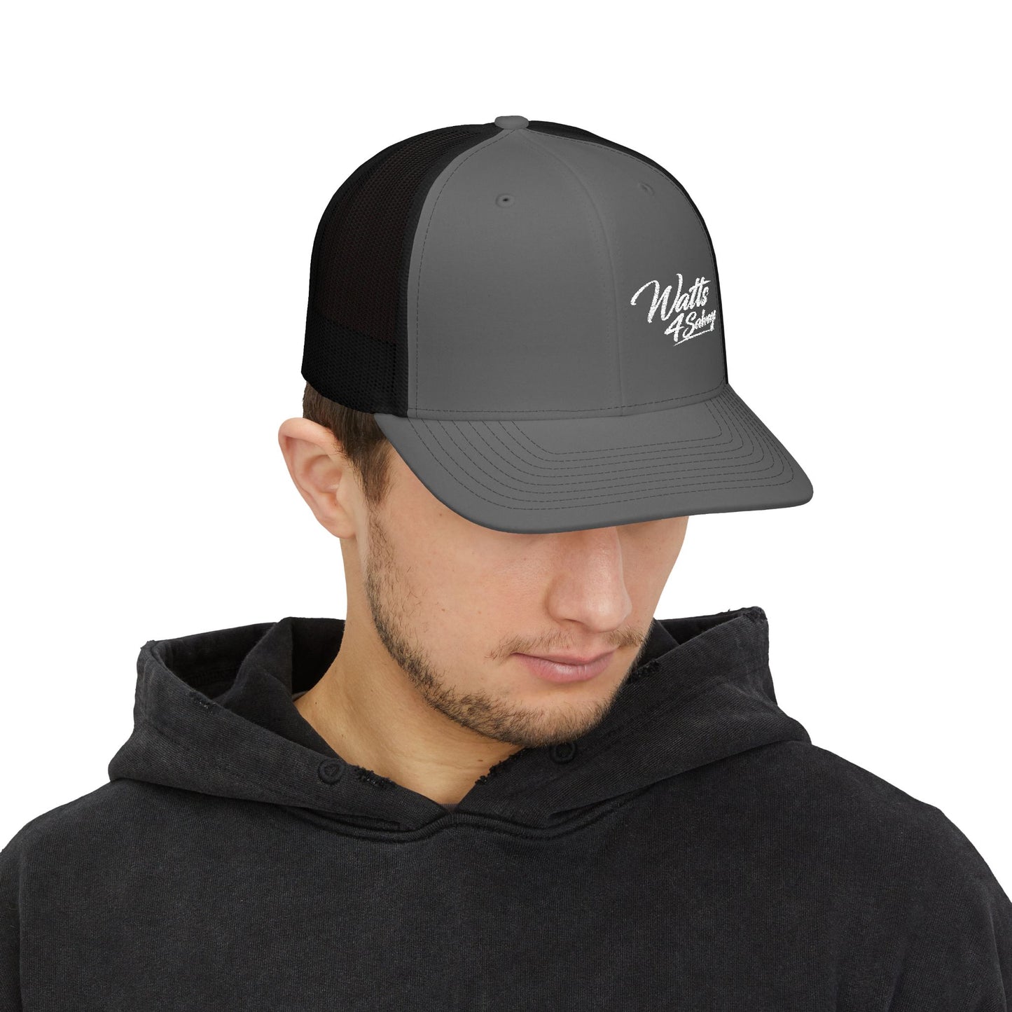 Watts4salvage Embroidered Trucker Snapback Cap