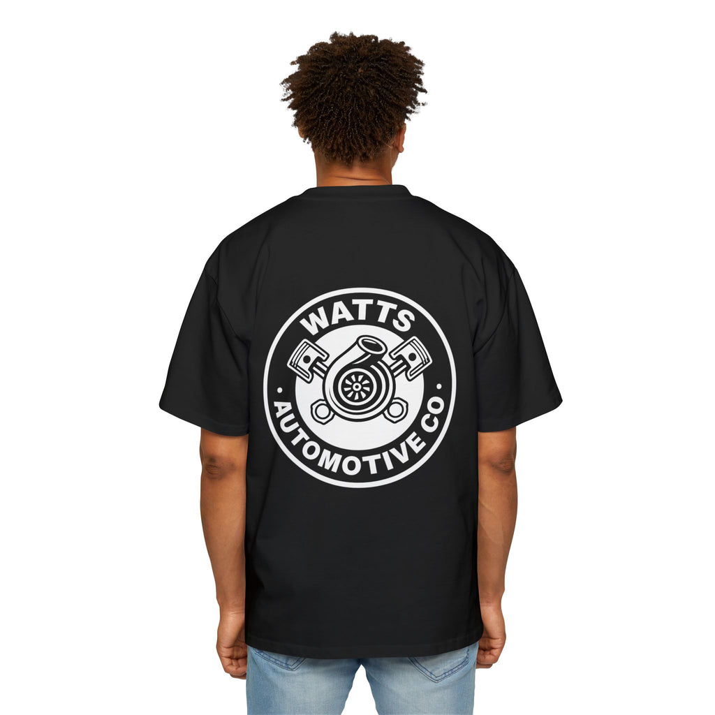 Men's Oversized Automotive Tee - Watts Automotive Co. Graphic T-Shirt
