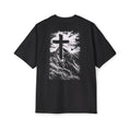 Men's Heavy Oversized Tee with Inspirational Mountain and Cross Design, Unisex T-Shirt, Streetwear Style, Relaxed Fit, Graphic Tee, [...]