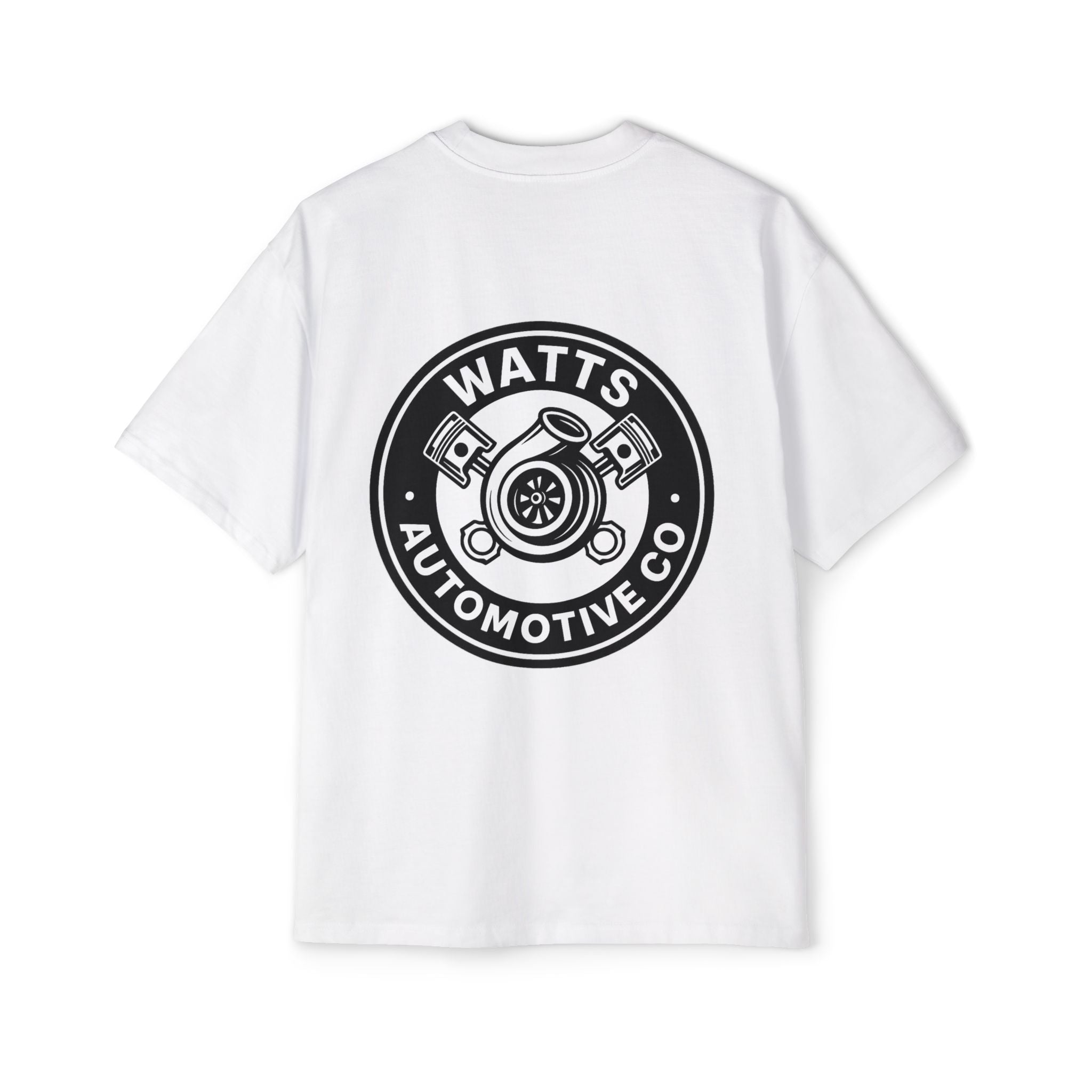 Men's Oversized Automotive Tee - Watts Automotive Co. Graphic T-Shirt