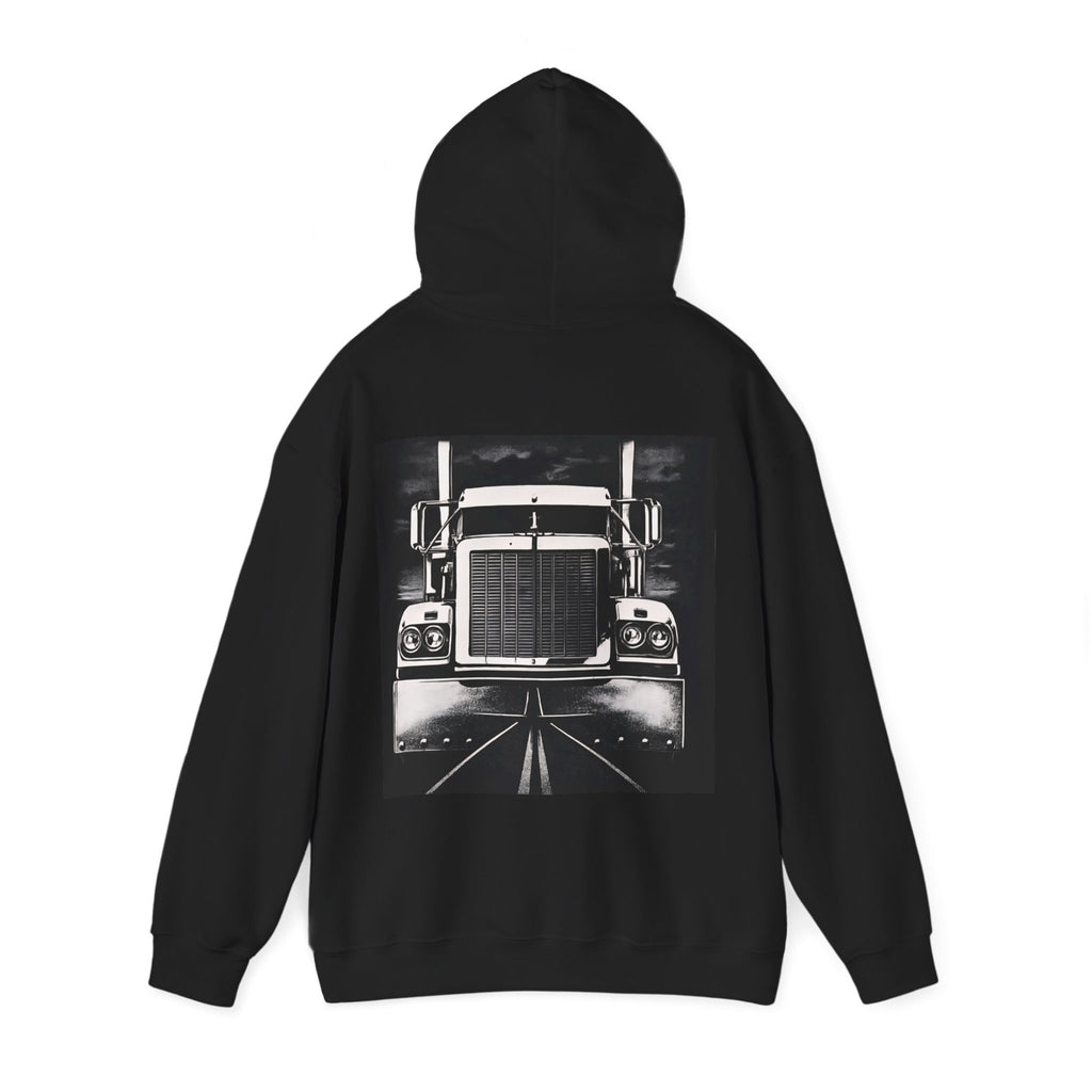 Cool Truck Graphic Heavy Blend Hoodie for Truck Lovers, Unisex Streetwear, Cozy Layering, Gift for Father’s Day, Road Trip Essential