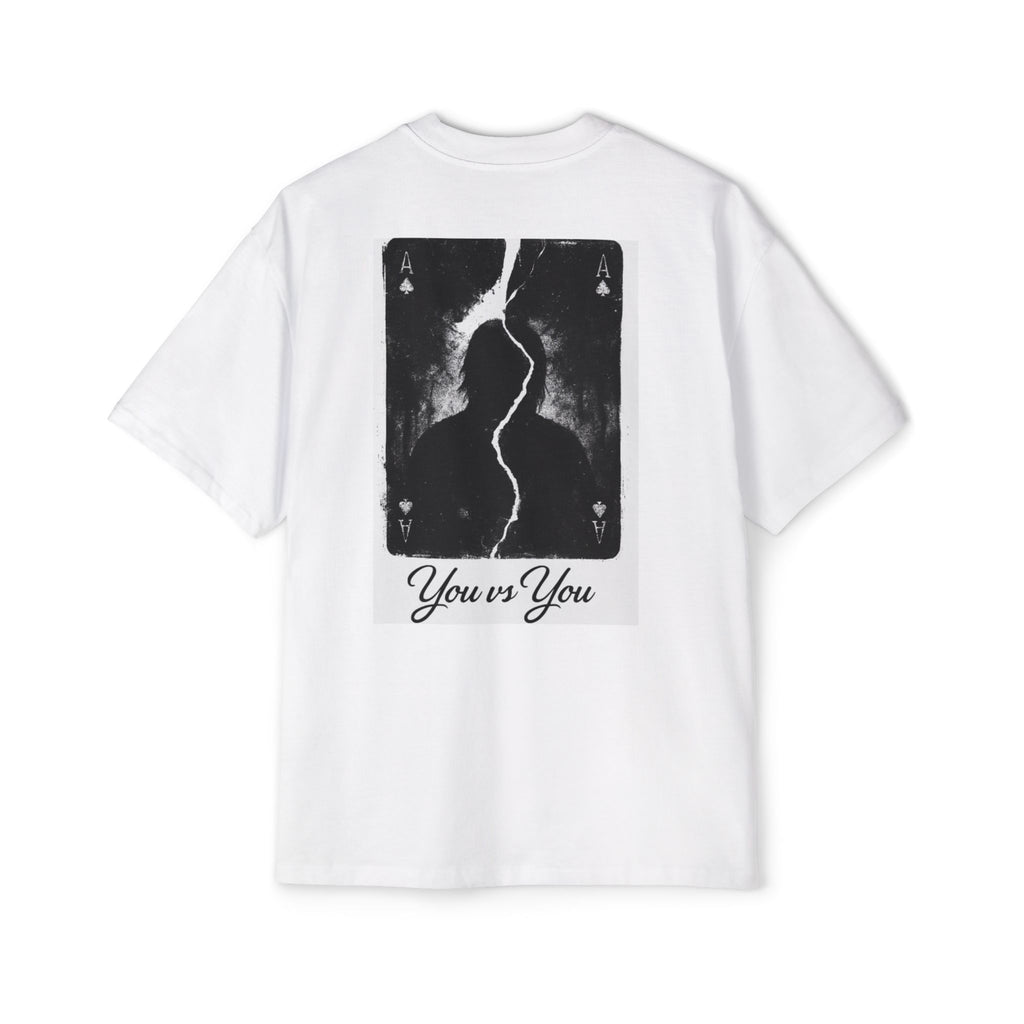 Men's Oversized Graphic Tee - 'You vs You' Motivational Shirt, Casual Wear, Streetwear, Gift for Men, Weekend Style, Trendy Apparel