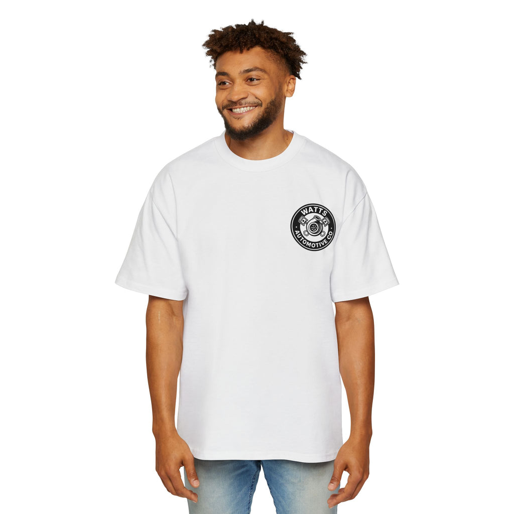 Men's Oversized Automotive Tee - Watts Automotive Co. Graphic T-Shirt