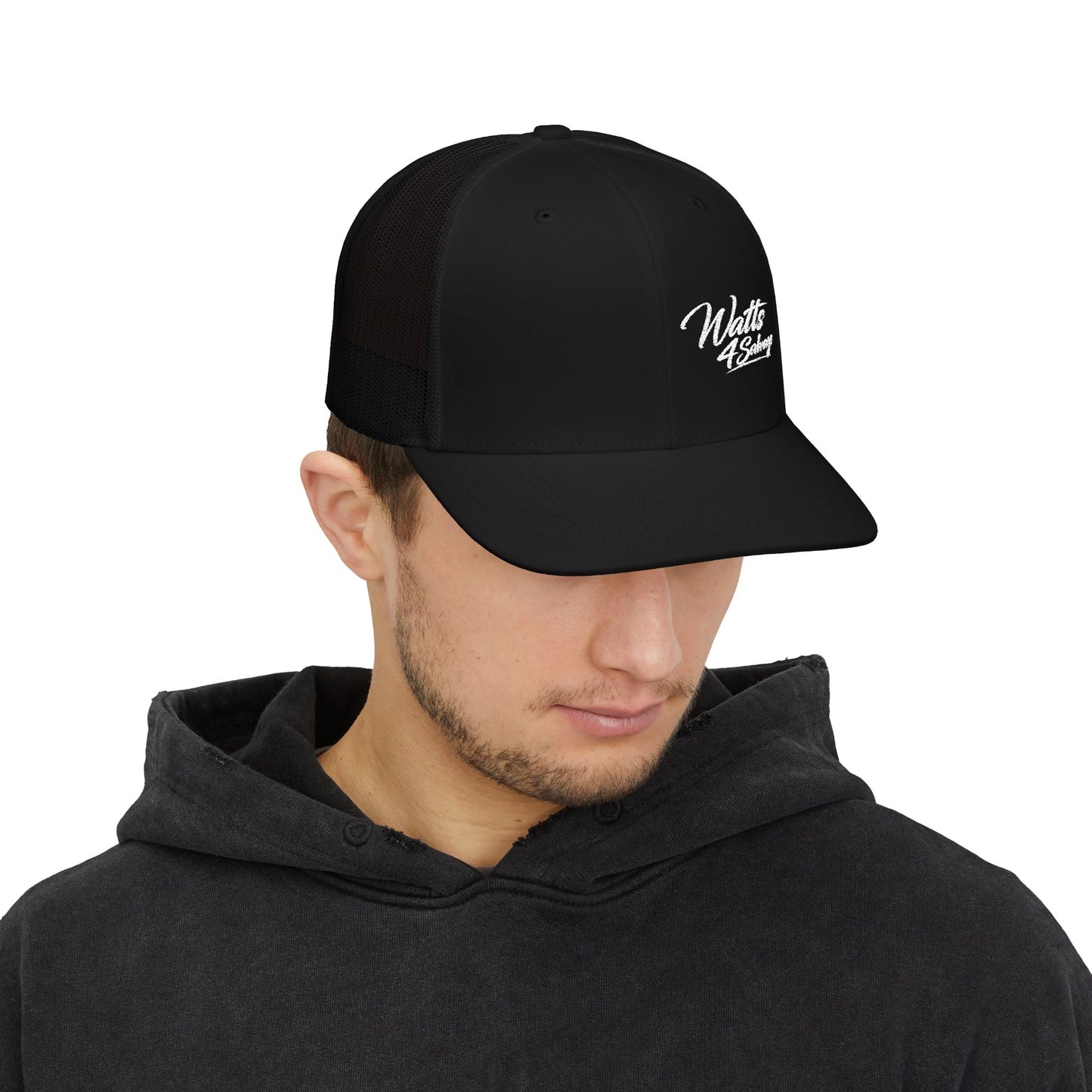 Watts4salvage Embroidered Trucker Snapback Cap
