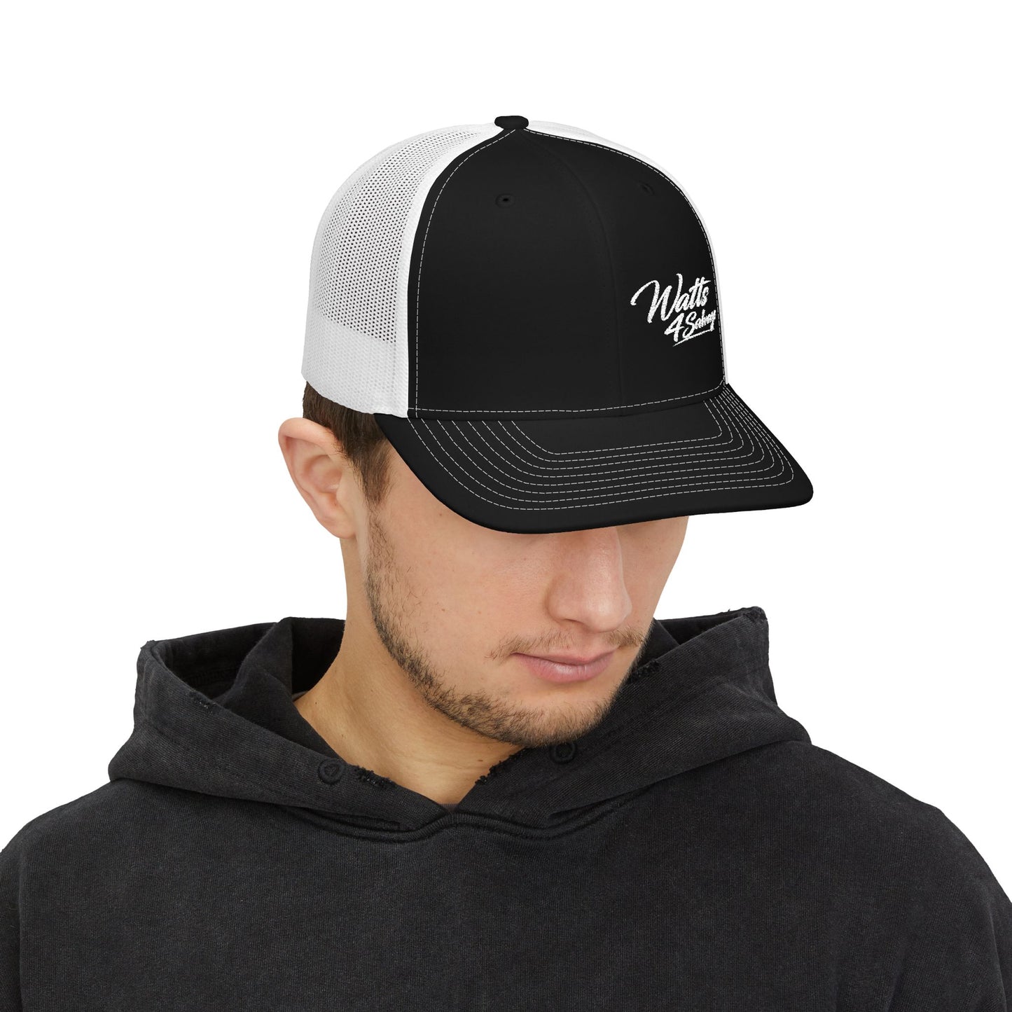 Watts4salvage Embroidered Trucker Snapback Cap
