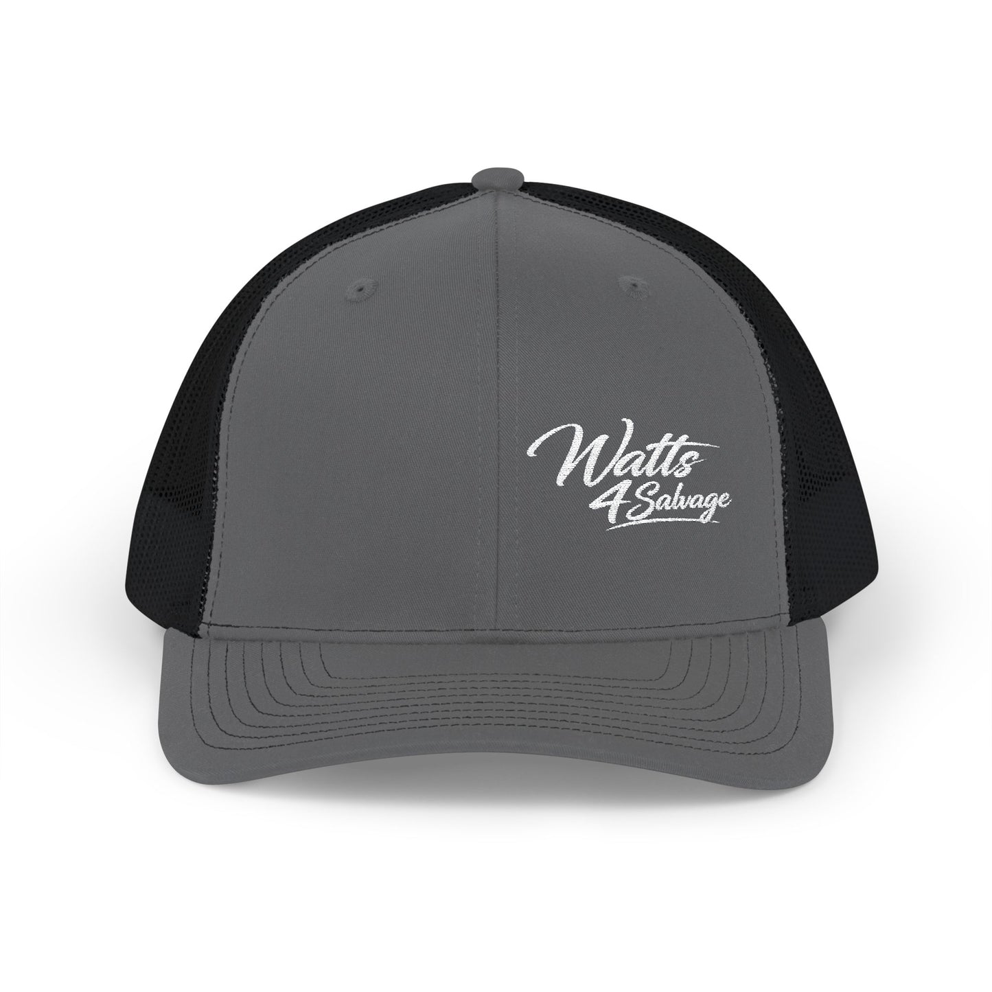 Watts4salvage Embroidered Trucker Snapback Cap