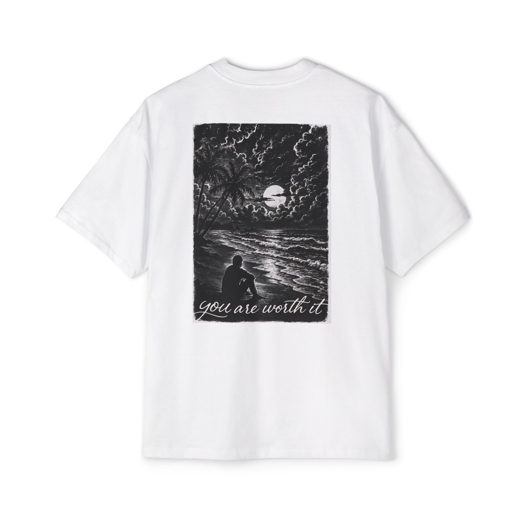 Men's Oversized Tee with Motivational Design, Casual T-shirt, Summer Fashion, Gift for Him, Graphic Tee