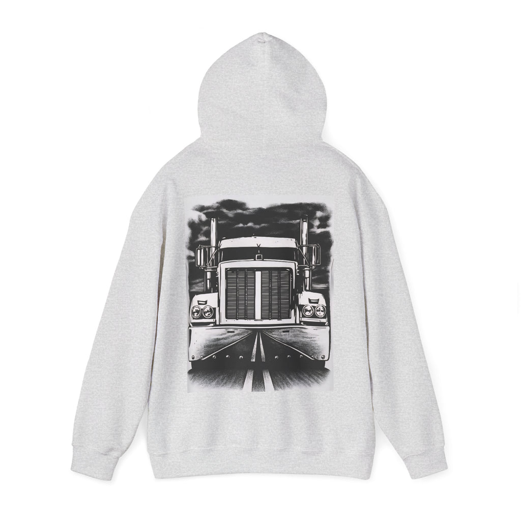 Cool Truck Graphic Heavy Blend Hoodie for Truck Lovers, Unisex Streetwear, Cozy Layering, Gift for Father’s Day, Road Trip Essential