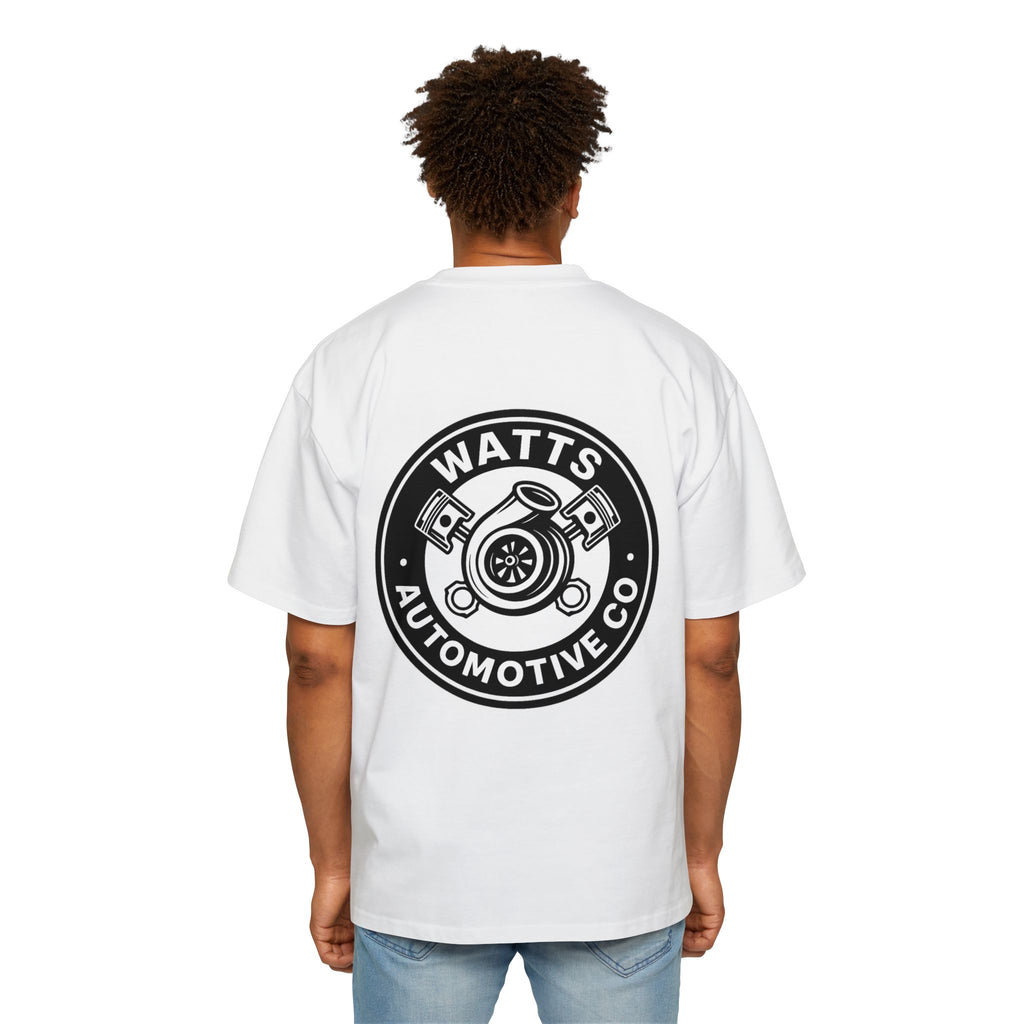 Men's Oversized Automotive Tee - Watts Automotive Co. Graphic T-Shirt