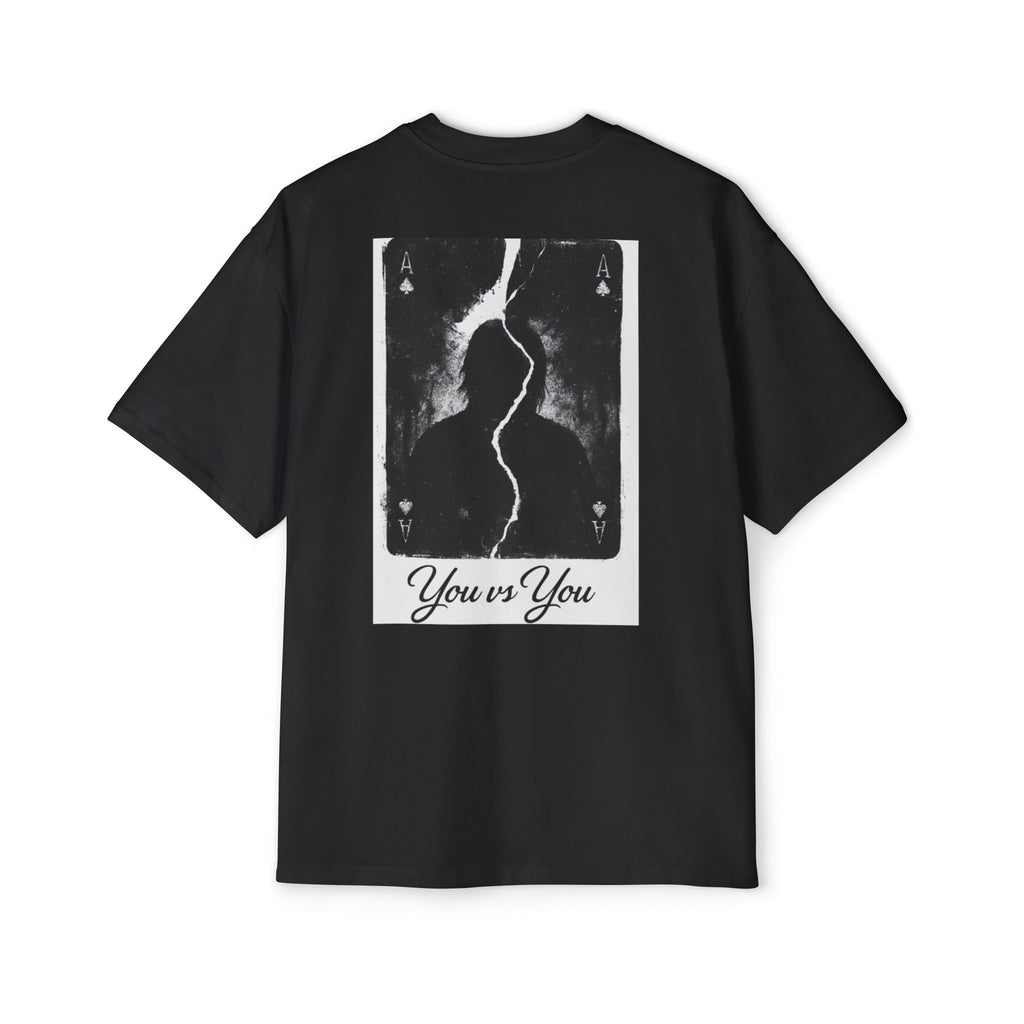 Men's Oversized Graphic Tee - 'You vs You' Motivational Shirt, Casual Wear, Streetwear, Gift for Men, Weekend Style, Trendy Apparel