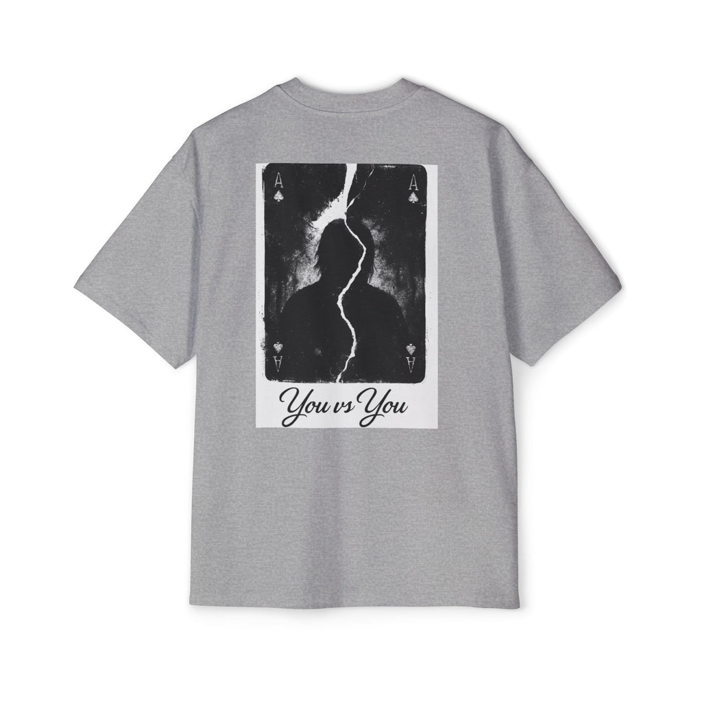Men's Oversized Graphic Tee - 'You vs You' Motivational Shirt, Casual Wear, Streetwear, Gift for Men, Weekend Style, Trendy Apparel