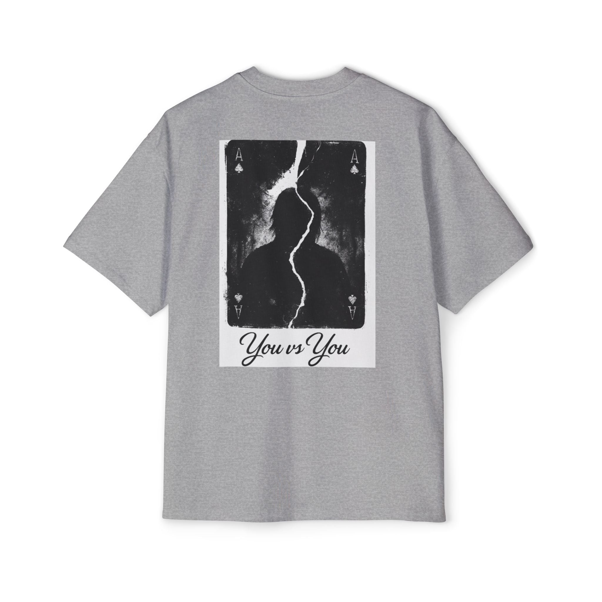 Men's Oversized Graphic Tee - 'You vs You' Motivational Shirt, Casual Wear, Streetwear, Gift for Men, Weekend Style, Trendy Apparel