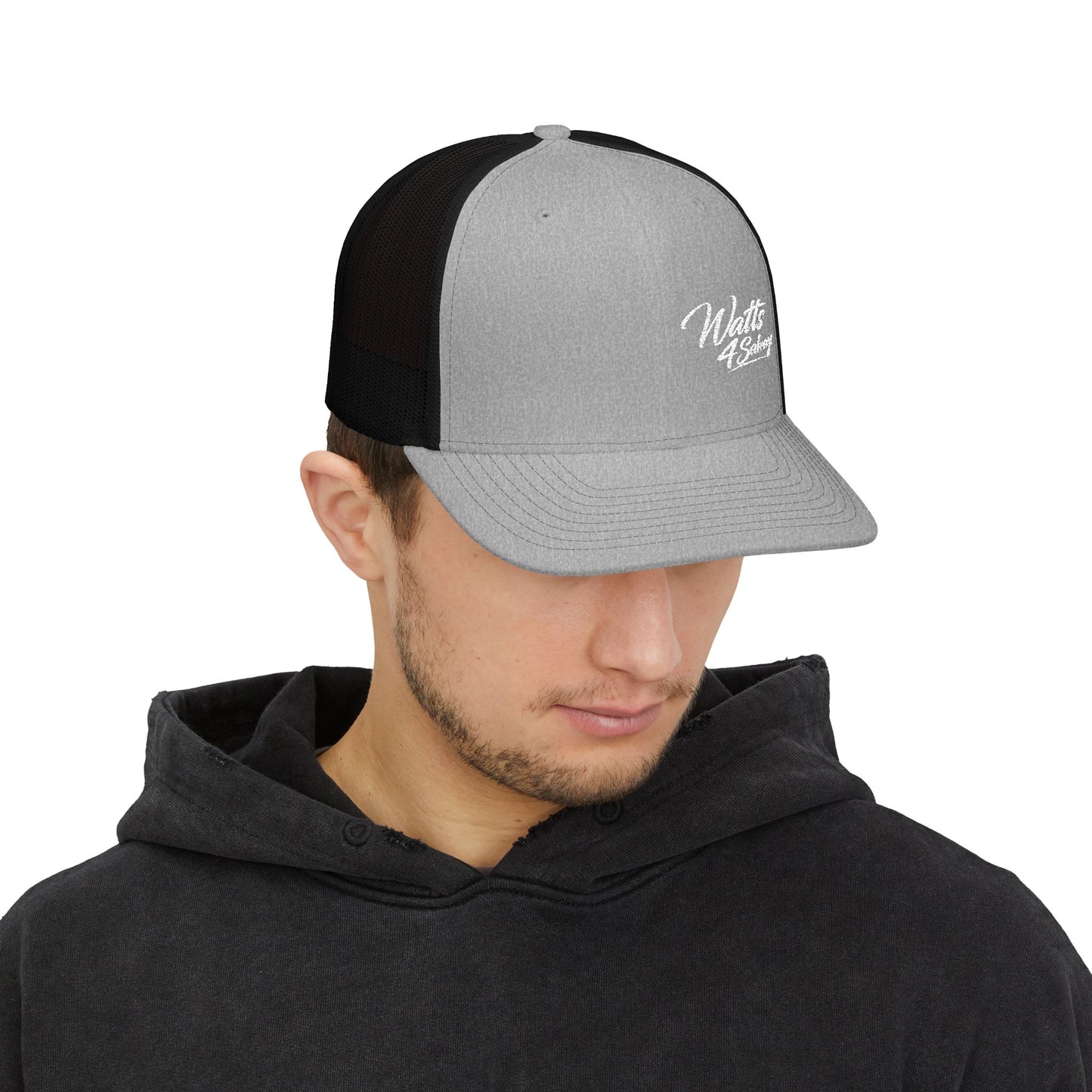 Watts4salvage Embroidered Trucker Snapback Cap