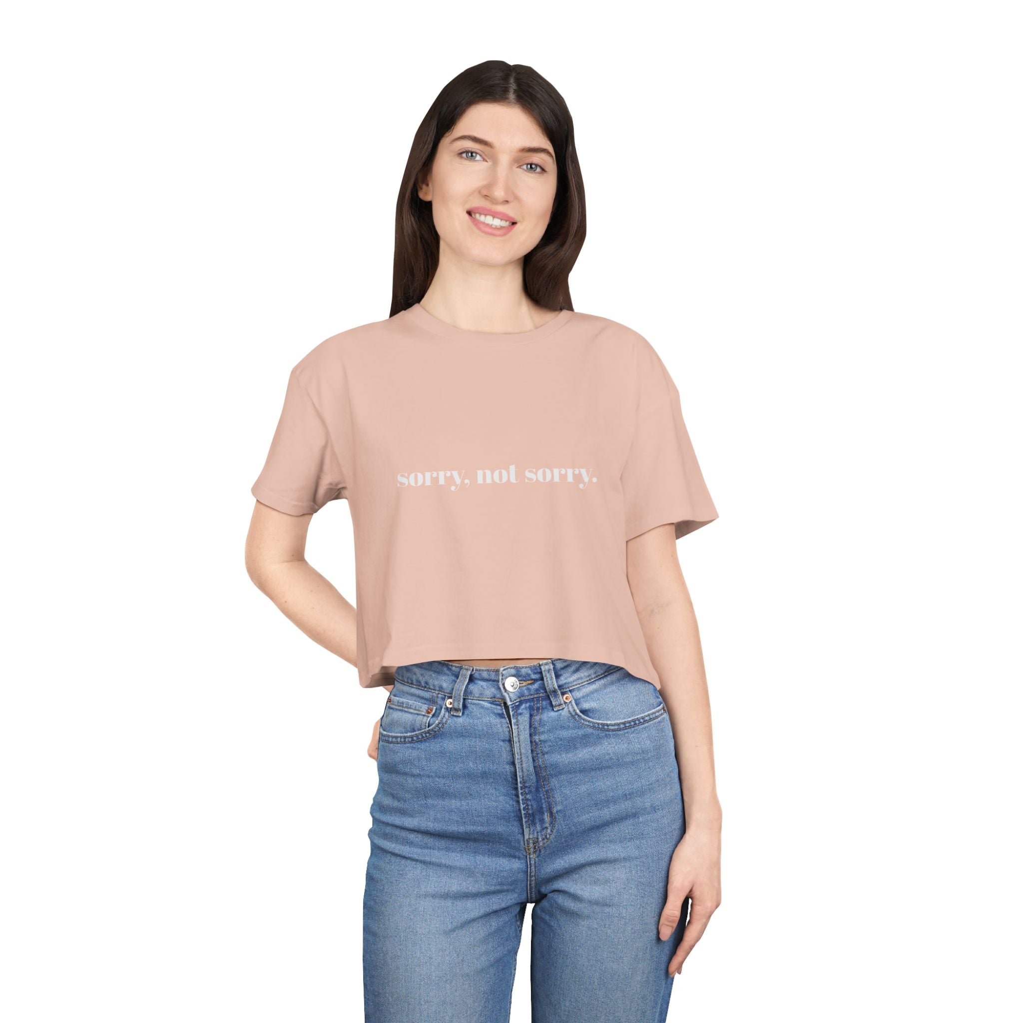 Sorry Not Sorry Women's Crop Tee